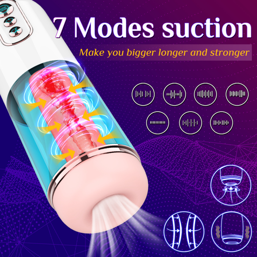 مستمني أوتوماتيكي متطور للرجال للتدريب مستمني ذكي يعمل بالصوت للبالغين