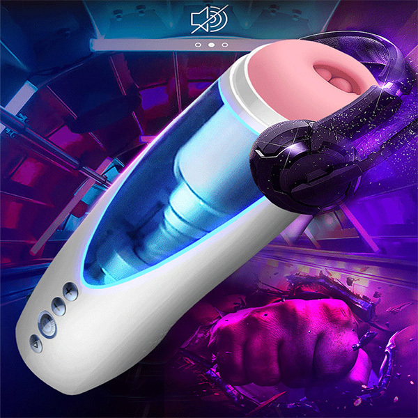 مستمني تلسكوبي ذكي للرجال مع اهتزاز ودوران ونافذة عرض