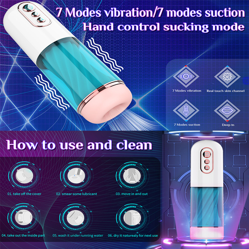 مستمني أوتوماتيكي متطور للرجال للتدريب مستمني ذكي يعمل بالصوت للبالغين