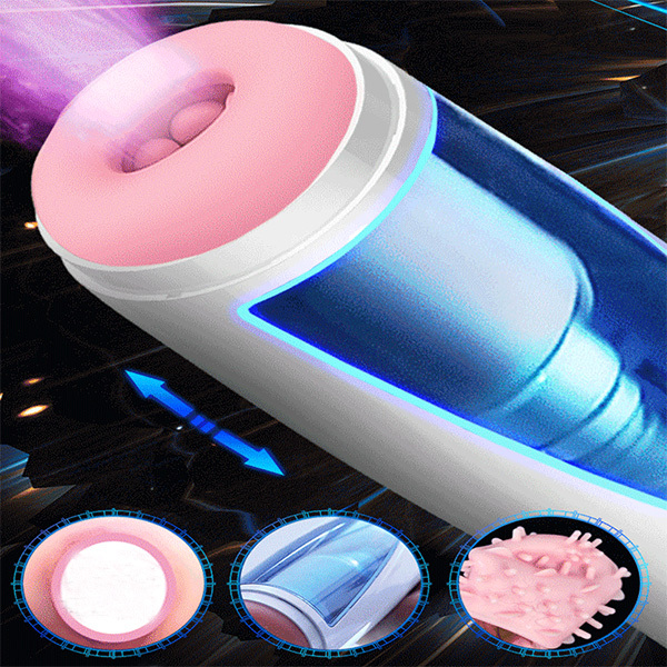 مستمني تلسكوبي ذكي للرجال مع اهتزاز ودوران ونافذة عرض