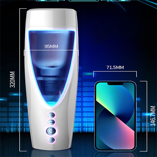 مستمني تلسكوبي ذكي للرجال مع اهتزاز ودوران ونافذة عرض