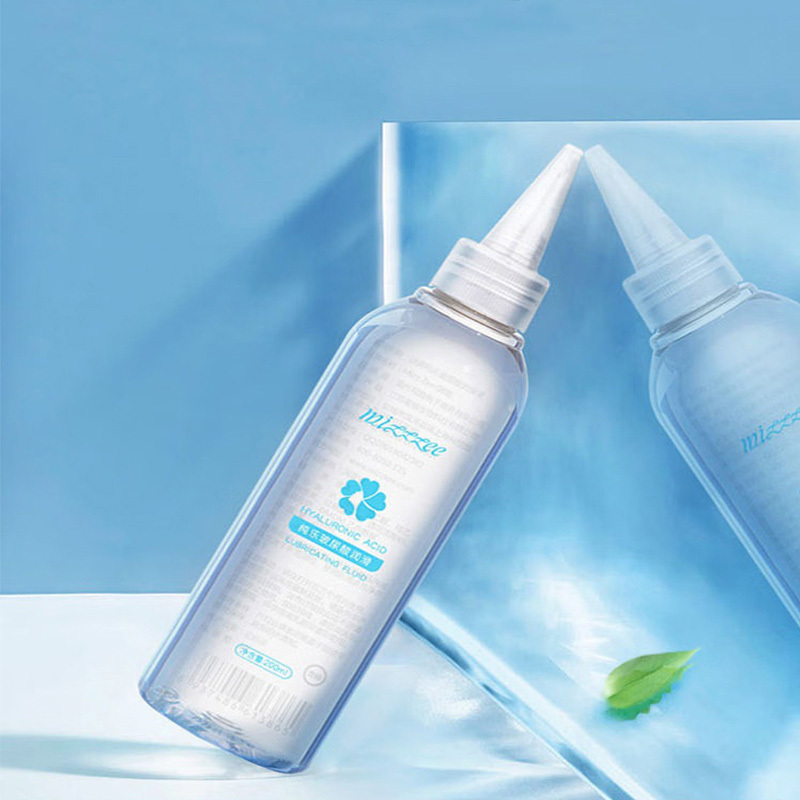 زجاجة كبيرة من زيت التشحيم بالحمض الهيالورونيك زيت التشحيم للمثليين زيت التشحيم لجسم الإنسان