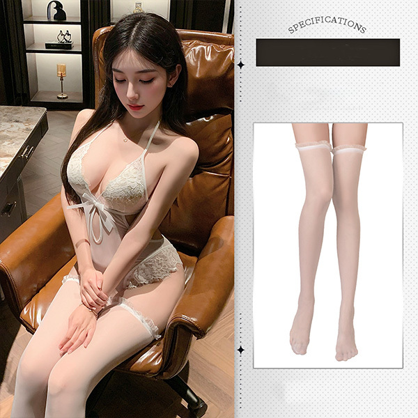 بذلة مثير من الدانتيل برقبة حبال وفتحة في منطقة العانة ملابس داخلية مثيرة للإثارة لا حاجة لخلع الملابس