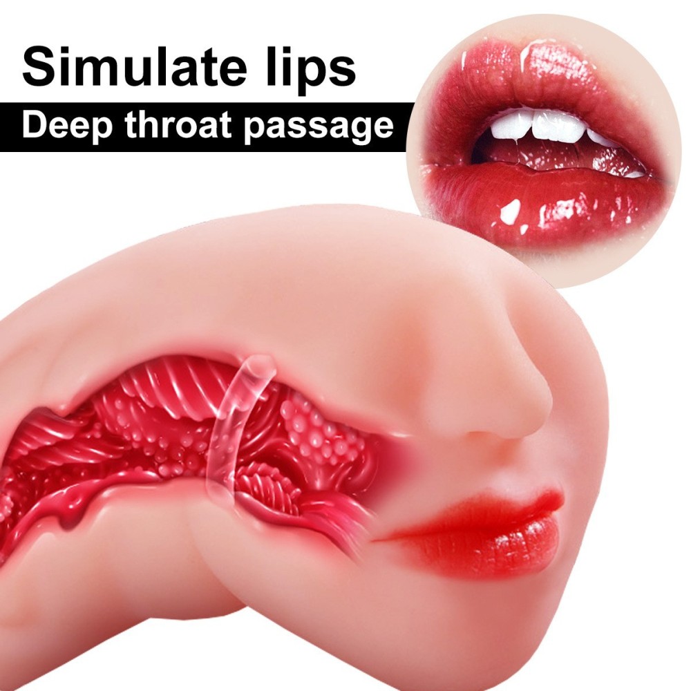 تحفة فنية مصبوبة على شكل كوب طائرة: نصف جسم مع مؤخرة كبيرة وفم - جهاز استمناء للرجال - لعبة للبالغين