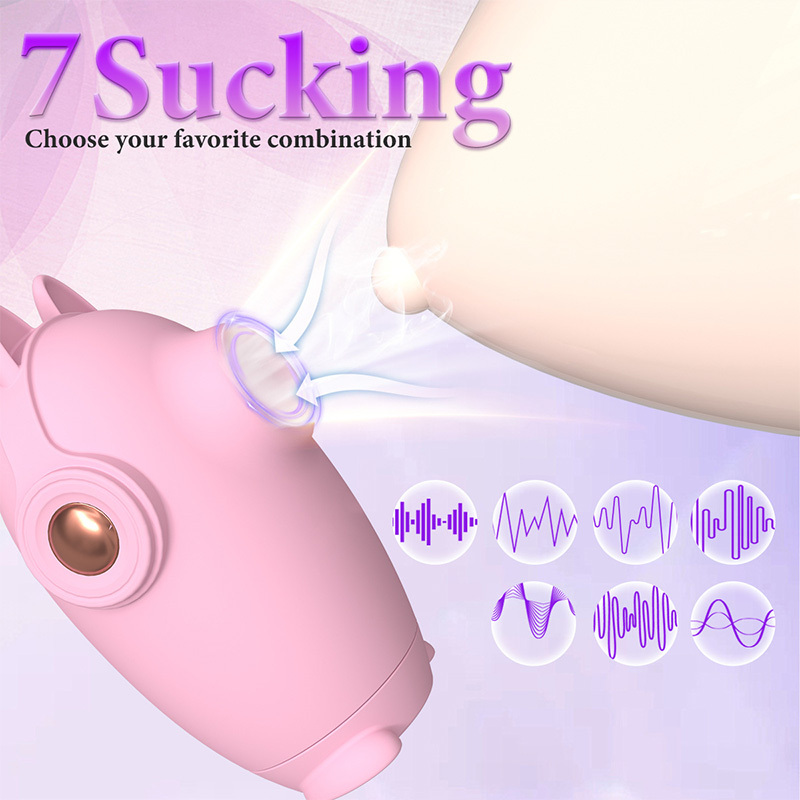 محفز البظر مع مدلك شفط الثدي هزاز لسان لذة الأنثى منتجات جديدة للبالغين للنساء