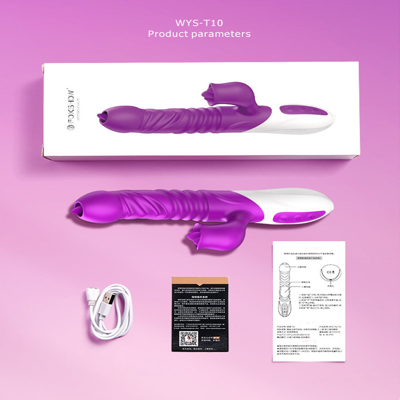 جهاز استمناء كهربائي نسائي على شكل عصا اهتزازية لعبة جنسية مثيرة للتدليك التلسكوبي الاهتزازي لعبة جنسية نسائية على شكل لسان