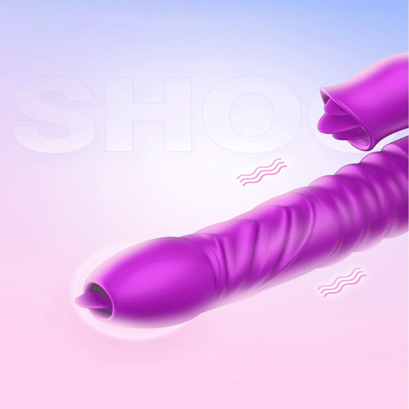 جهاز استمناء كهربائي نسائي على شكل عصا اهتزازية لعبة جنسية مثيرة للتدليك التلسكوبي الاهتزازي لعبة جنسية نسائية على شكل لسان