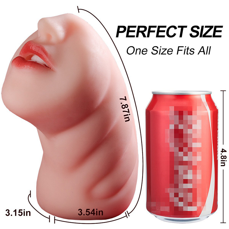 تحفة فنية مصبوبة على شكل كوب طائرة: نصف جسم مع مؤخرة كبيرة وفم - جهاز استمناء للرجال - لعبة للبالغين