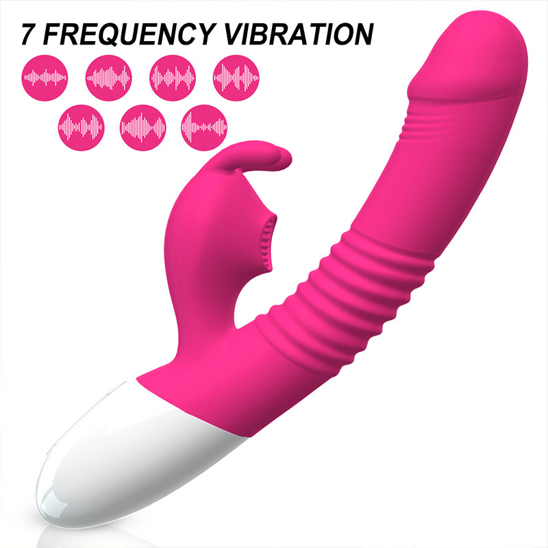 لعبة جنسية ذكية نسائية متطورة ومدفأة ومزودة بلسان أرنب يهتز ويمتص، مع إدخال واقعي