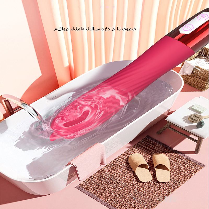 جهاز كهربائي للاستمناء الأنثوي مزود بوظيفة تدليك تلسكوبي اهتزازي لعبة متخصصة لتحفيز اللسان للبالغين