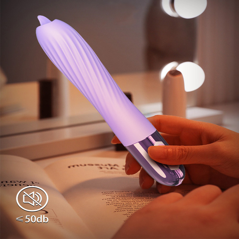 جهاز كهربائي للاستمناء الأنثوي مزود بوظيفة تدليك تلسكوبي اهتزازي لعبة متخصصة لتحفيز اللسان للبالغين