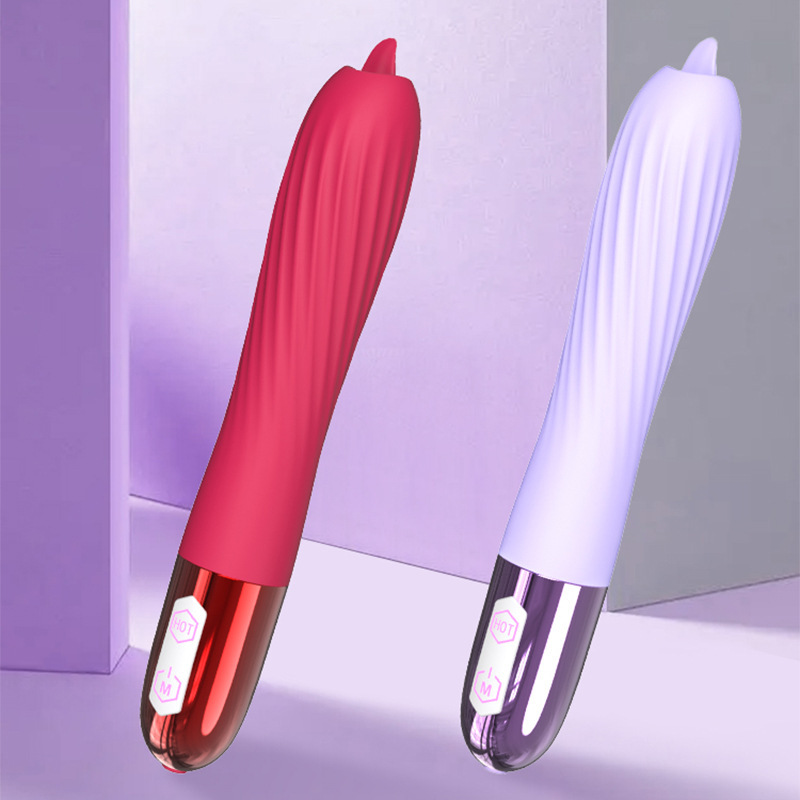 جهاز كهربائي للاستمناء الأنثوي مزود بوظيفة تدليك تلسكوبي اهتزازي لعبة متخصصة لتحفيز اللسان للبالغين