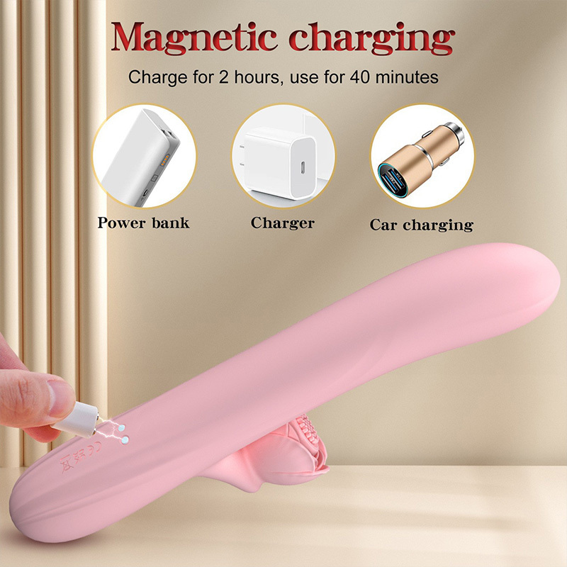 هزاز للنساء من أجل المتعة الحميمة رفيق كهربائي للمرأة من أجل المتعة الذاتية لعبة جنسية للبالغين على شكل وردة