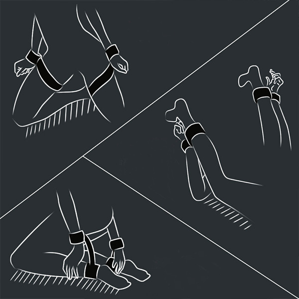 ألعاب جنسية للبالغين للأزواج: مداعبة تمهيدية أحزمة تقييد بسيطة