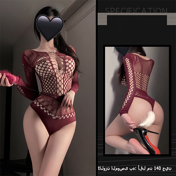 طقم بوديستوكينغ برباطات قابلة للفك مع خط رقبة عميق شفاف وأرجل شفافة