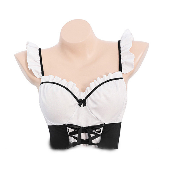 مجموعة ملابس داخلية مرحة برقبة على شكل V وقصة منخفضة ومؤخرة مكشوفة مع فتحة بينية مثيرة