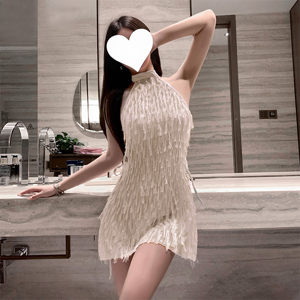 ملابس داخلية مسحوق نجمي شق جانبي ربط لباس نوم مغري مؤخرة عارية إغراء دون خلع الملابس