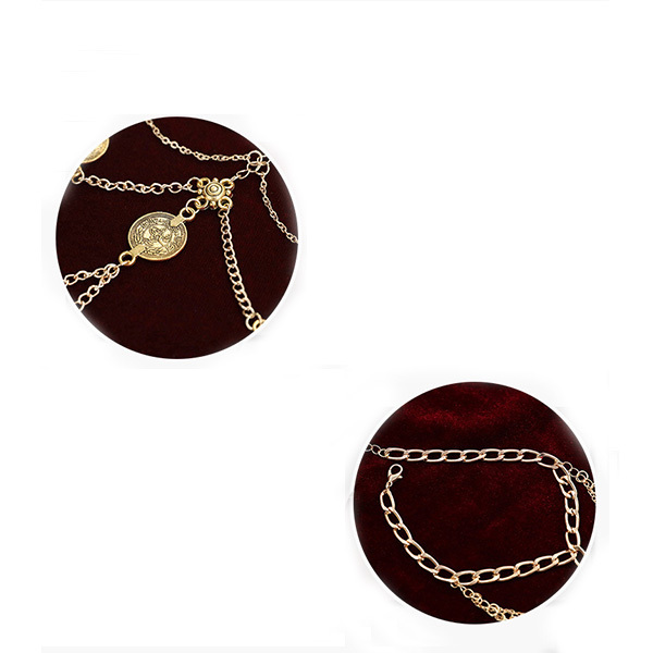 سلسلة كاحل حسية مستوحاة من الطراز القديم للسيدات مع شرابة للقدمين، سلسلة معدنية وحلقة كاحل أعلى القدم