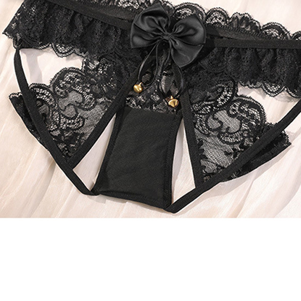 سراويل قصيرة برباط عنق وذات أرجل واسعة تكشف المؤخرة سراويل داخلية مغرية ومثيرة