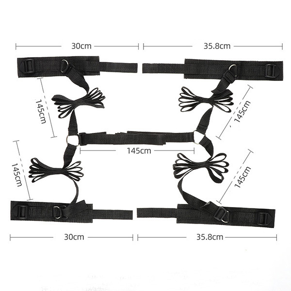 مجموعة أدوات تقييد غرفة نوم البالغين: أصفاد بسيطة وأدوات تقييد لفرد الساقين ألعاب بديلة