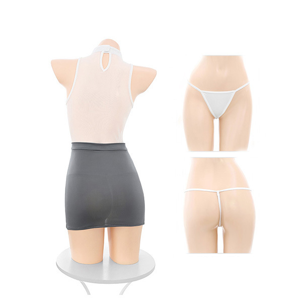 ملابس سولتري هوني المغرية للموعد الغرامي: طقم ملابس داخلية بفتحة أمامية: حسية وشهوانية بحتة