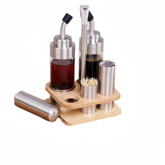 Stainless Steel Oil And Vinegar Set,5pcs