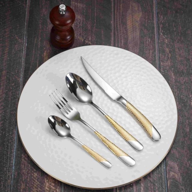 S/S304 18/10 Stainless Steel Cutlery Set，Hotel Flatware，Banquet Cutlery,GOLD