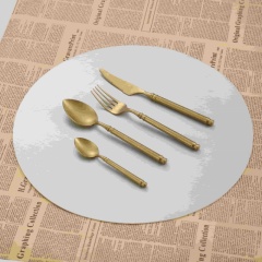 S/S304 18/10 Stainless Steel Cutlery Set，Hotel Flatware，Banquet Cutlery，Matte Gold Finish