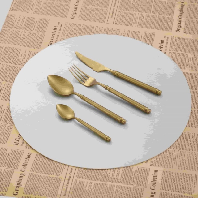 S/S304 18/10 Stainless Steel Cutlery Set，Hotel Flatware，Banquet Cutlery，Matte Gold Finish