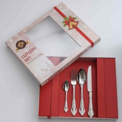 Gifts ,S/S304 18/10 Stainless Steel  24 Piece (Boxed Set),Stainless Steel / Boxed / 6 Person Place Setting