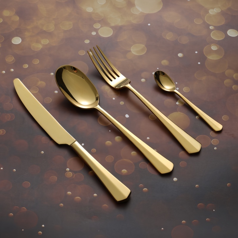 Stainless Steel Cutlery Set，Hotel Flatware，Banquet Cutlery,GOLD