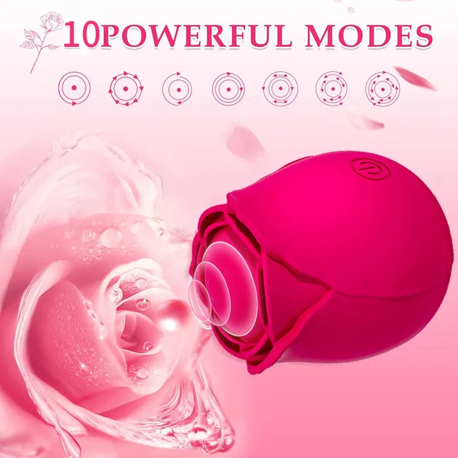 Rose Toys Flapping Rose Vibrator 7 Mind-Blowing Clitoral Patting Stimulator Sex Toy for Women