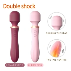 Female Adult Sex Product Double-Headed AV Vibrator Charging Vibration Masturbation Device