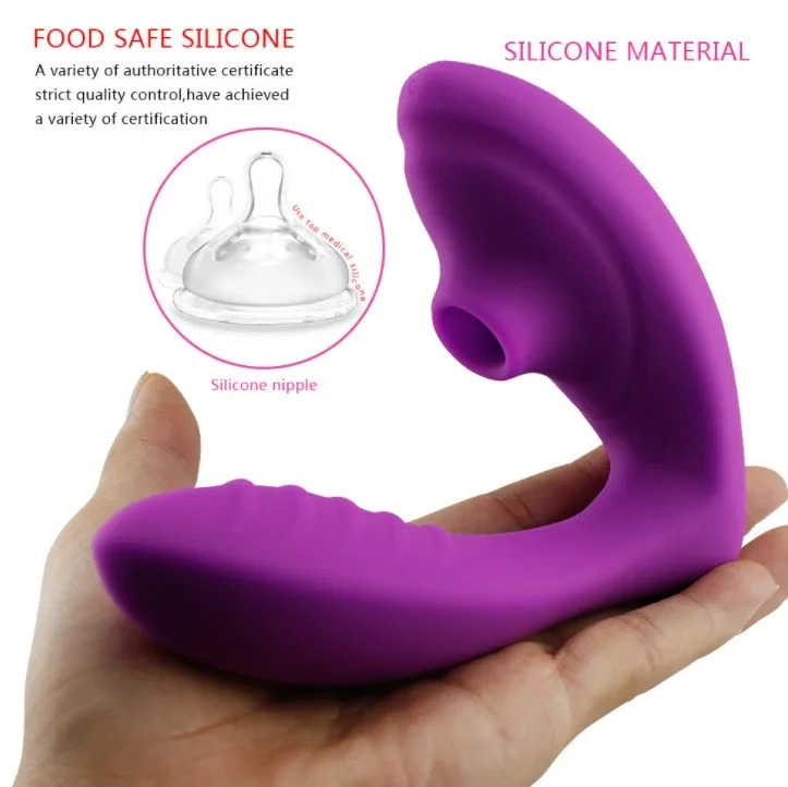 Clitoral Sucking Vibrator with Clitoris and G-Spot Stimulation Wearable Dildos Couple Sex Vibrators with 10 Suction Vibration