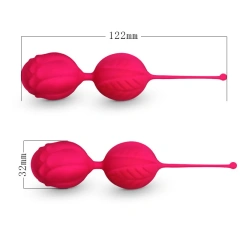 Rose Silicone Kegel Balls for Pelvic Floor Exercise Sex Toy