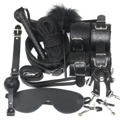 New Leather 10 Pc Bondage Under Bed Kit 4 Colors Bondage Set Restraint Adult Game Belt Plush for Adult Sex Toy for Women Men