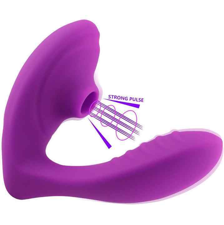 Clitoral Sucking Vibrator with Clitoris and G-Spot Stimulation Wearable Dildos Couple Sex Vibrators with 10 Suction Vibration