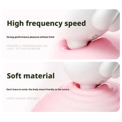 Cute Moon Rabbit Sucking Vibrating Egg Massager Pussy Clit G-spot Clitoral Stimulator USB Rechargeable Adult Sex Toy