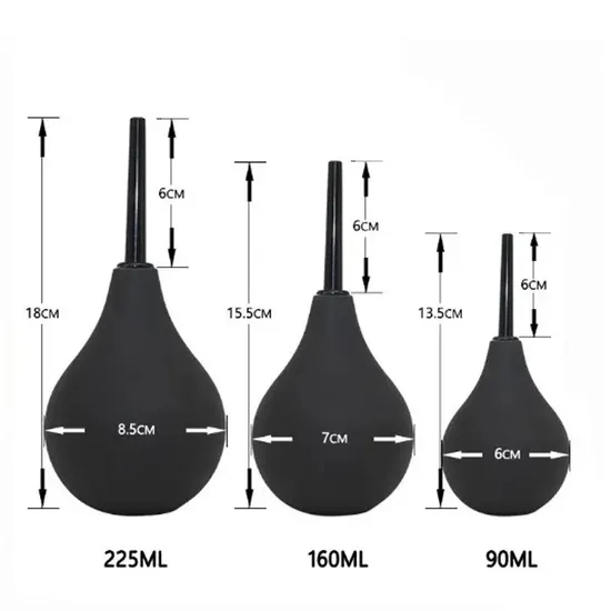 Enema Bulb Syringe Medical Rubber Enema Irrigator Female Vagin Anal Douche Cleaner for Feminine Hygiene Enema Anal Cleaning