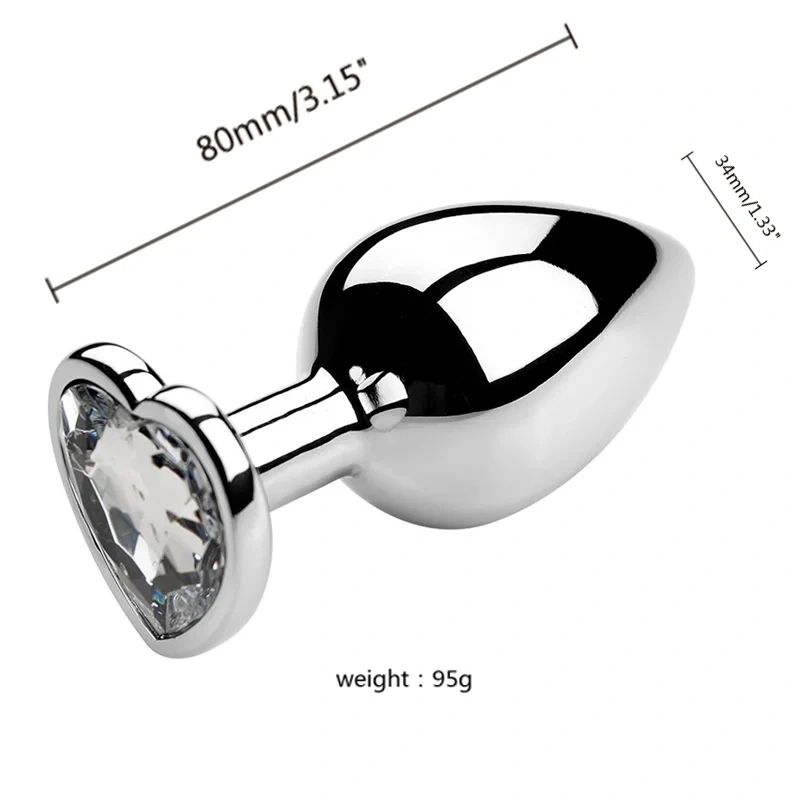 3PCS S/M/L Metal Anal Plug Butt Plug Sex Toy Butt Toy for Women Men Couples Adult Game Masturbator Anal Diamond Sex Shop 18+