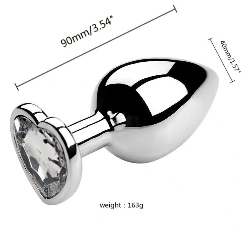 3PCS S/M/L Metal Anal Plug Butt Plug Sex Toy Butt Toy for Women Men Couples Adult Game Masturbator Anal Diamond Sex Shop 18+