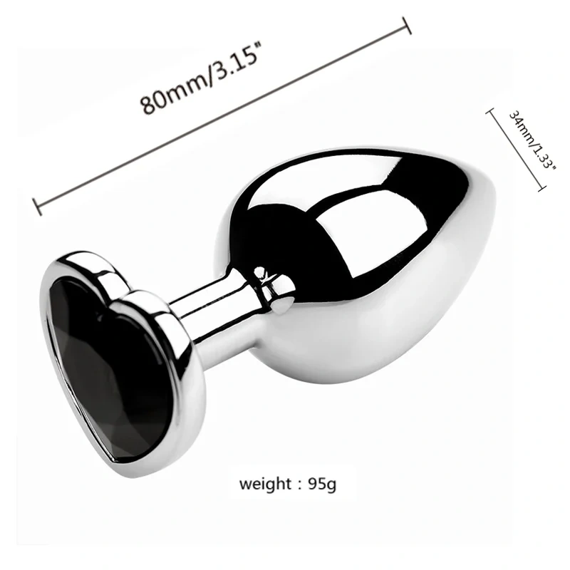 3PCS S/M/L Metal Anal Plug Butt Plug Sex Toy Butt Toy for Women Men Couples Adult Game Masturbator Anal Diamond Sex Shop 18+