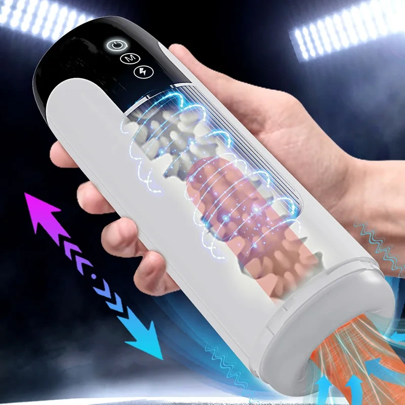 Male Masturbation Cup Penis Vibration Vagina Massage Pussy Sucking Thrusting Male Masturbator Sexmachine Sex Toys Adult for Men