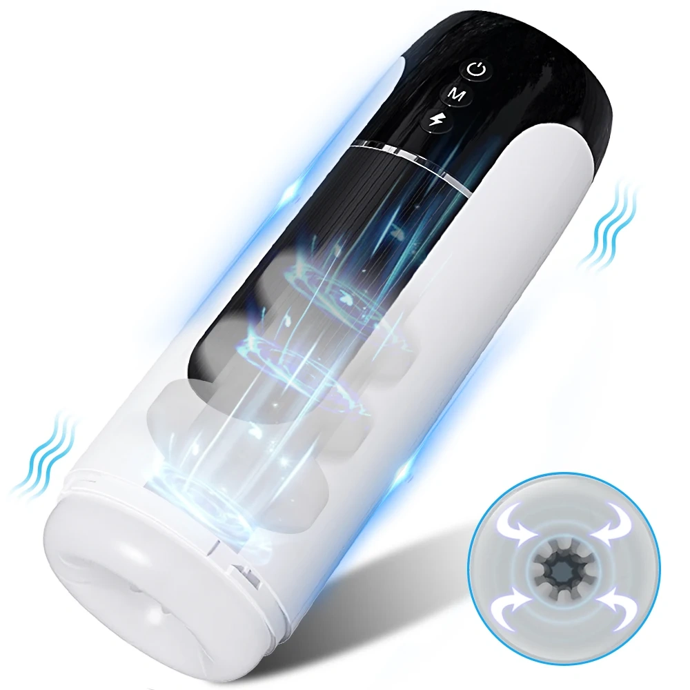 Male Masturbation Cup Penis Vibration Vagina Massage Pussy Sucking Thrusting Male Masturbator Sexmachine Sex Toys Adult for Men