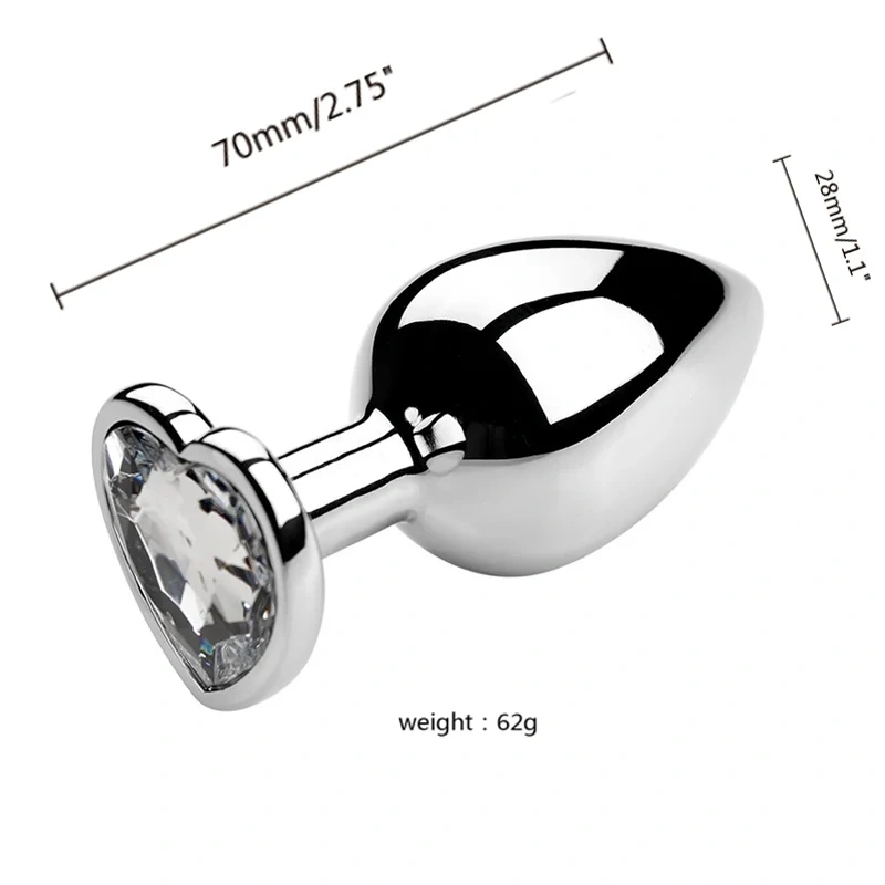 3PCS S/M/L Metal Anal Plug Butt Plug Sex Toy Butt Toy for Women Men Couples Adult Game Masturbator Anal Diamond Sex Shop 18+