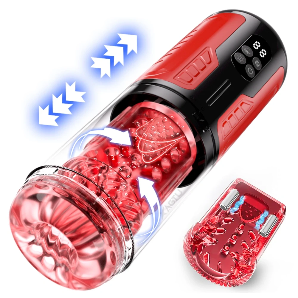Male Masturbation Cup Penis Vibration Vagina Massage Pussy Sucking Thrusting Male Masturbator Sexmachine Sex Toys Adult for Men