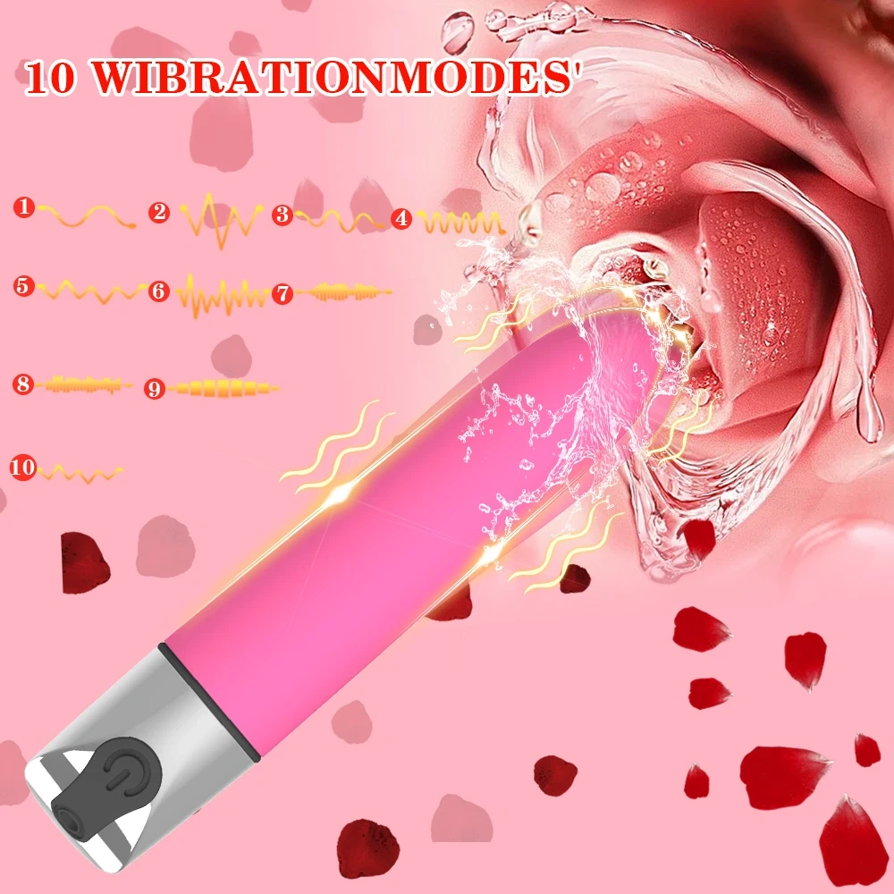 Powerful G Spot Mini Bullet Vibration Vibrator Vagina Clitoris Stimulator Dildo Rechargeable Masturbator Adult Sex Toy for Women