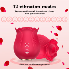 Mousse Rose Tongue Licking Sucking Vibrator
