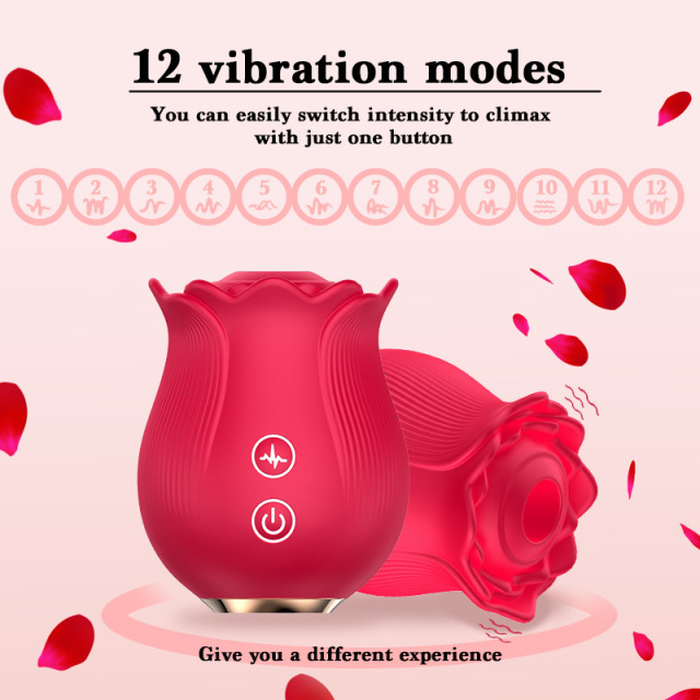 Mousse Rose Tongue Licking Sucking Vibrator