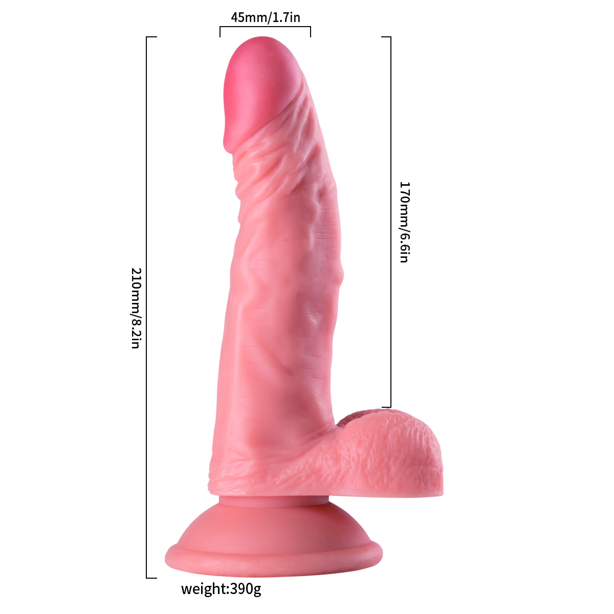 QS-B004  Pour-over PVC Single-layer Dildo
